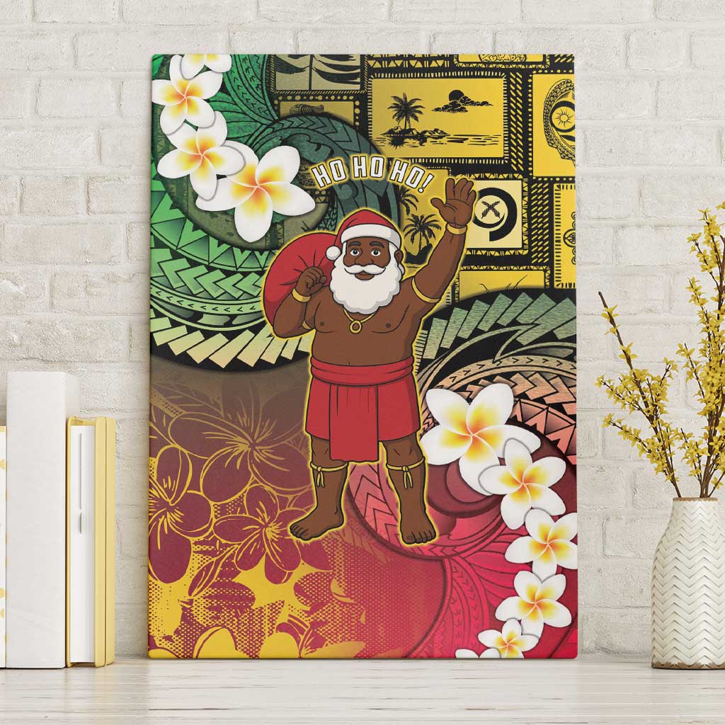 Vanuatu Christmas Canvas Wall Art Ni-Van Santa Retro Style - Polynesian Pride