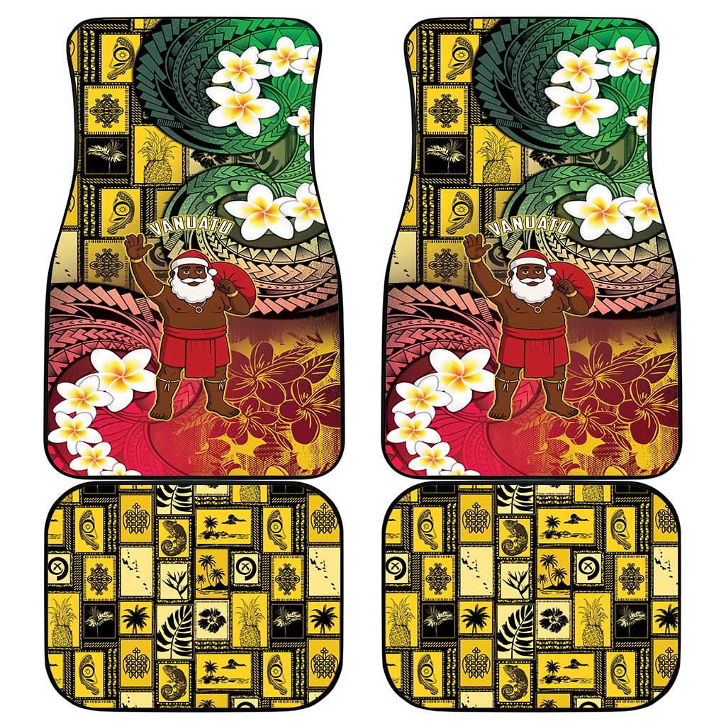 Vanuatu Christmas Car Mats Ni-Van Santa Retro Style - Polynesian Pride
