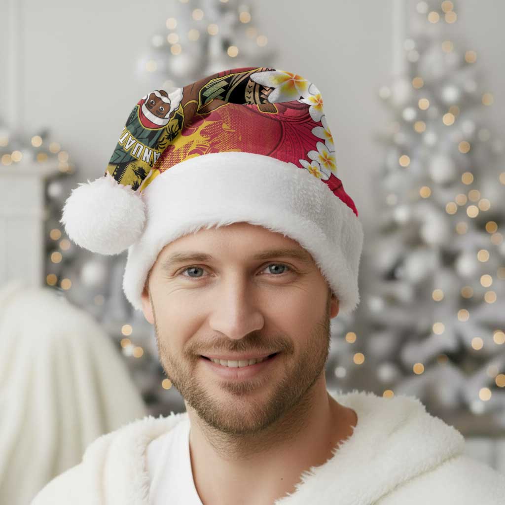 Vanuatu Christmas Santa Hat Ni-Van Santa Retro Style - Polynesian Pride
