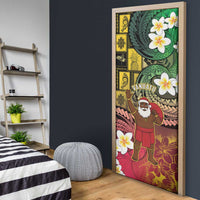 Vanuatu Christmas Door Cover Ni-Van Santa Retro Style - Polynesian Pride