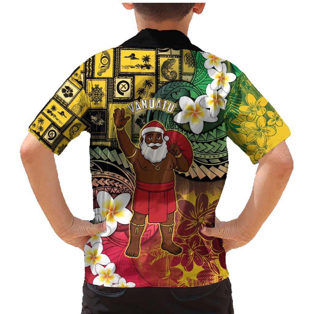 Vanuatu Christmas Family Matching Mermaid Dress and Hawaiian Shirt Ni-Van Santa Retro Style - Polynesian Pride