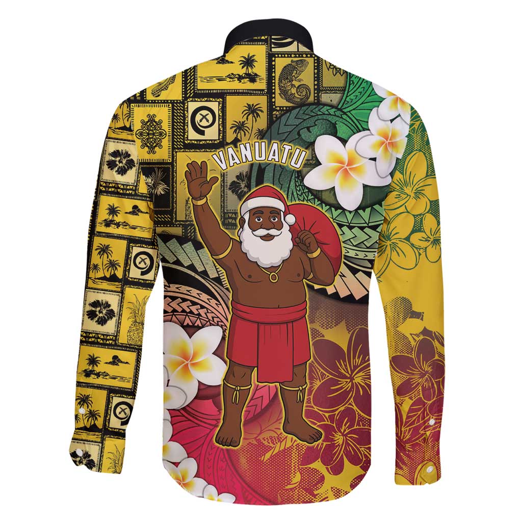 Vanuatu Christmas Family Matching Short Sleeve Bodycon Dress and Hawaiian Shirt Ni-Van Santa Retro Style - Polynesian Pride