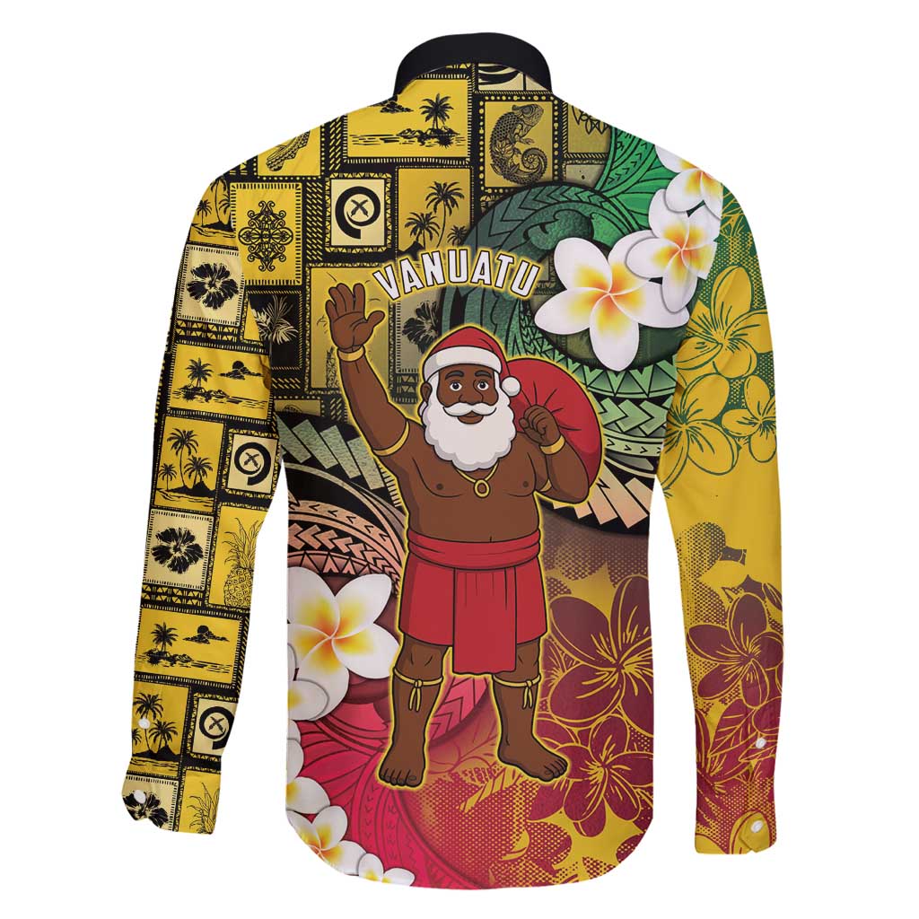 Vanuatu Christmas Family Matching Summer Maxi Dress and Hawaiian Shirt Ni-Van Santa Retro Style - Polynesian Pride