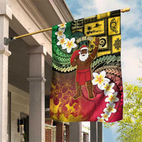 Vanuatu Christmas Garden Flag Ni-Van Santa Retro Style - Polynesian Pride