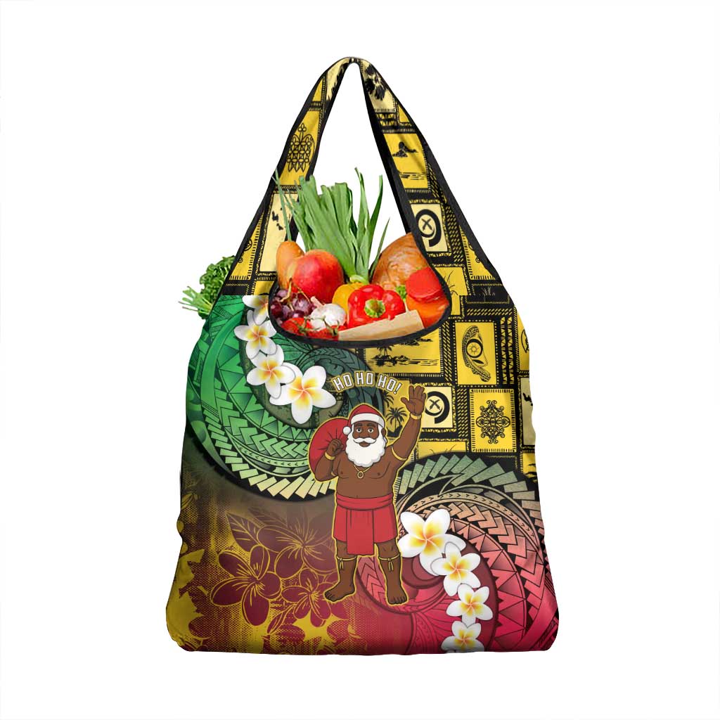 Vanuatu Christmas Grocery Bag Ni-Van Santa Retro Style - Polynesian Pride