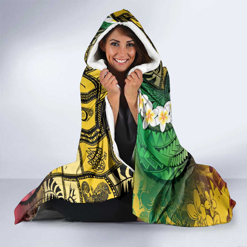 Vanuatu Christmas Hooded Blanket Ni-Van Santa Retro Style - Polynesian Pride