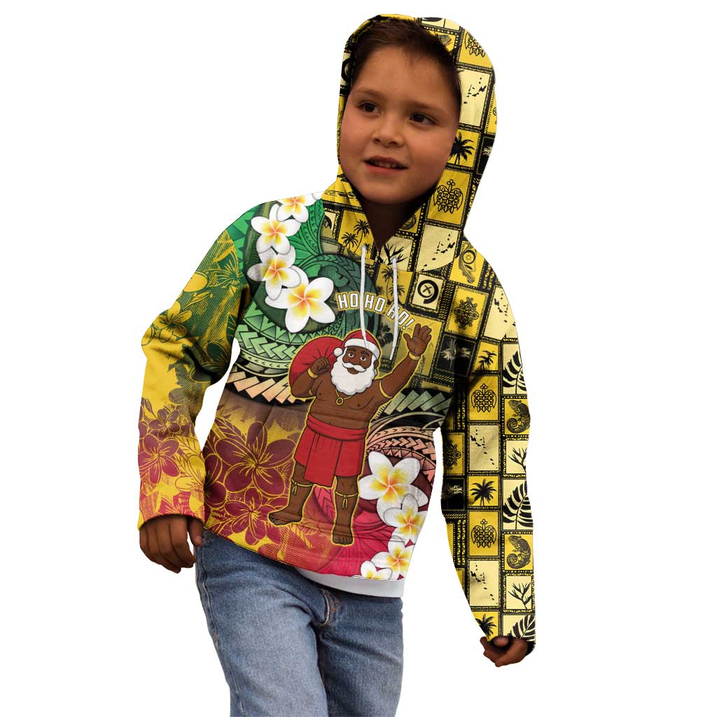 Vanuatu Christmas Kid Hoodie Ni-Van Santa Retro Style - Polynesian Pride
