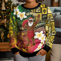 Vanuatu Christmas Kid Ugly Christmas Sweater Ni-Van Santa Retro Style - Polynesian Pride