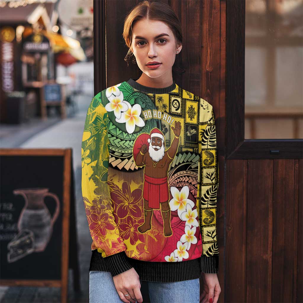 Vanuatu Christmas Ugly Christmas Sweater Ni-Van Santa Retro Style - Polynesian Pride