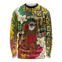 Vanuatu Christmas Long Sleeve Shirt Ni-Van Santa Retro Style - Polynesian Pride