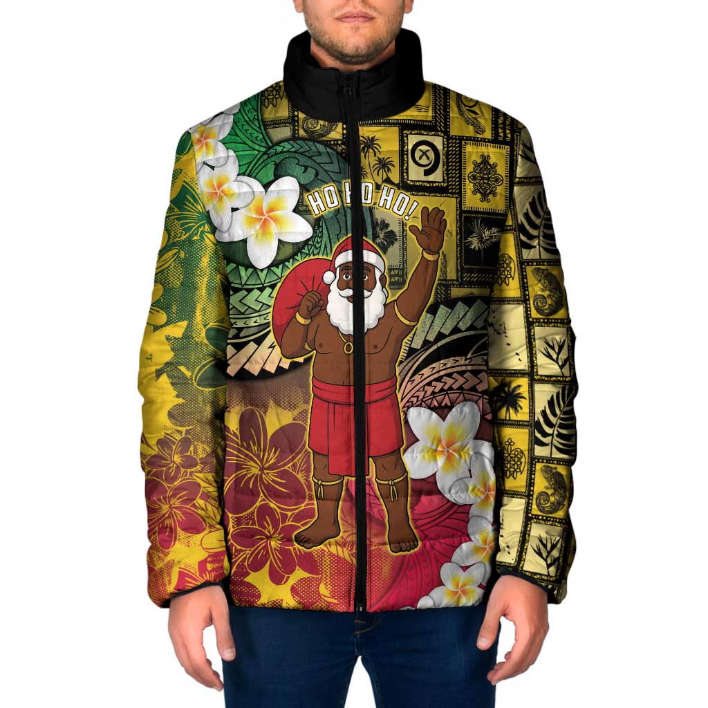 Vanuatu Christmas Padded Jacket Ni-Van Santa Retro Style - Polynesian Pride