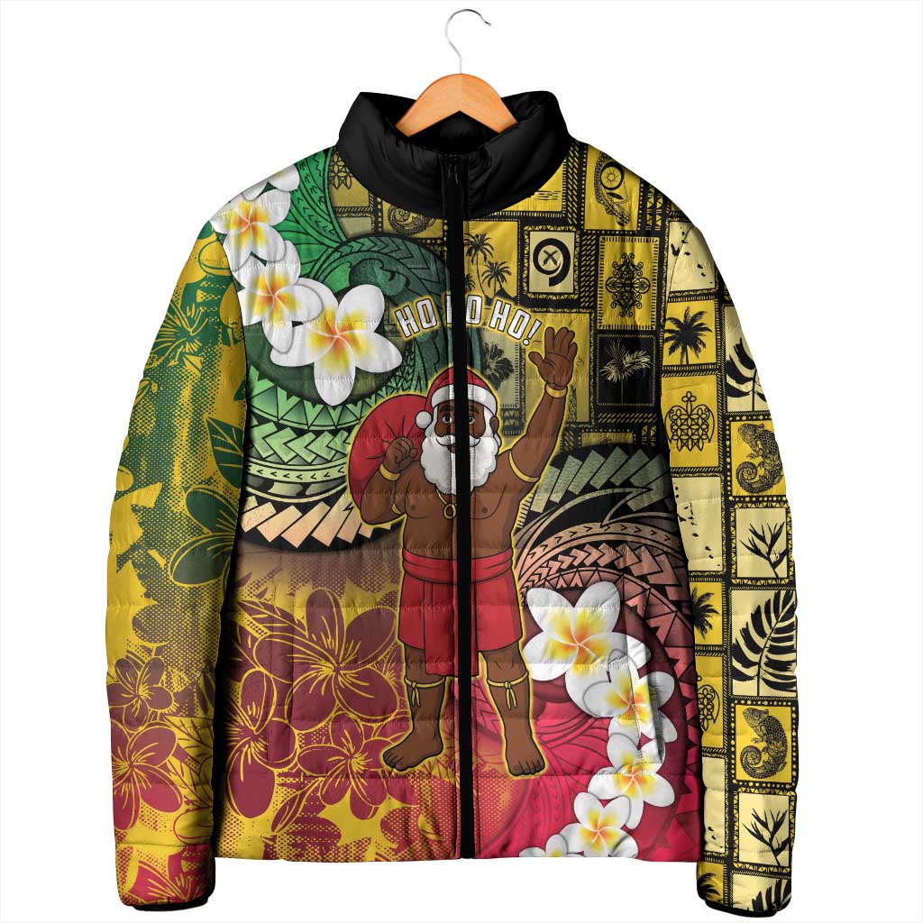 Vanuatu Christmas Padded Jacket Ni-Van Santa Retro Style - Polynesian Pride