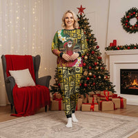 Vanuatu Christmas Pajama Set Ni-Van Santa Retro Style - Polynesian Pride