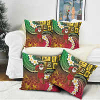 Vanuatu Christmas Pillow Cover Ni-Van Santa Retro Style - Polynesian Pride