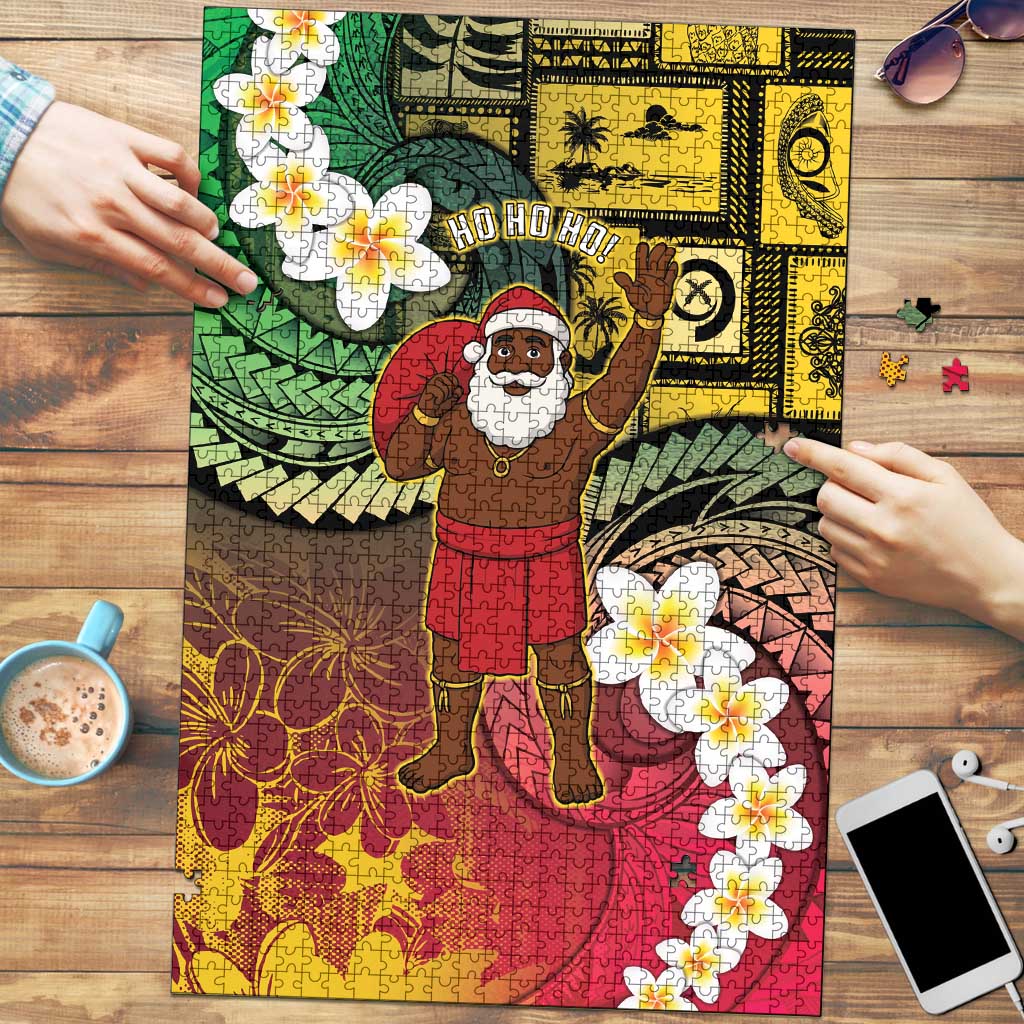 Vanuatu Christmas Puzzle Ni-Van Santa Retro Style - Polynesian Pride