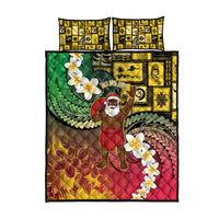 Vanuatu Christmas Quilt Bed Set Ni-Van Santa Retro Style - Polynesian Pride