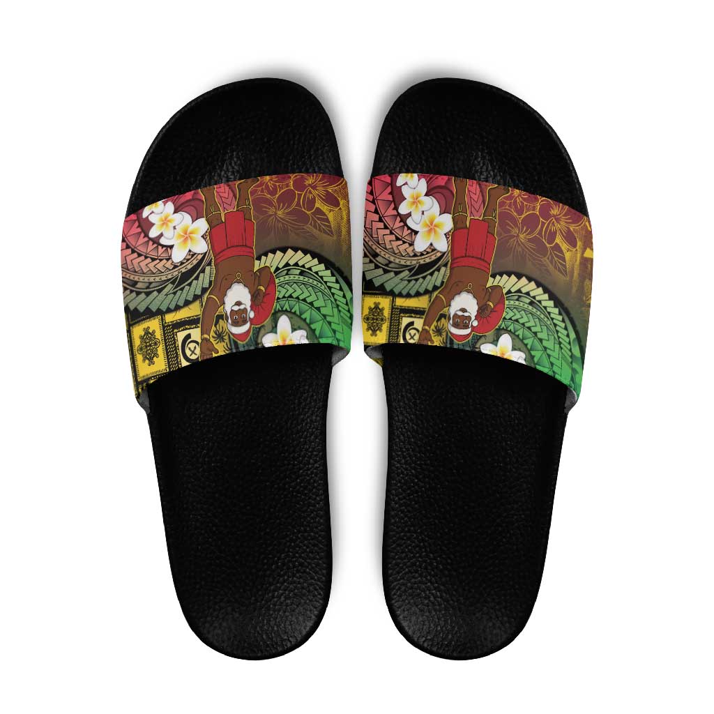 Vanuatu Christmas Slide Sandals Ni-Van Santa Retro Style - Polynesian Pride