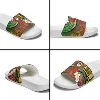 Vanuatu Christmas Slide Sandals Ni-Van Santa Retro Style - Polynesian Pride