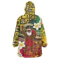 Vanuatu Christmas Wearable Blanket Hoodie Ni-Van Santa Retro Style - Polynesian Pride