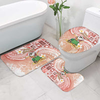 Hawaii Mele Kalikimaka Bathroom Set Hula Santa Retro Style Red - Polynesian Pride