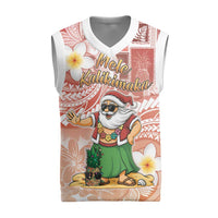 Hawaii Mele Kalikimaka Christmas Knitted V-Neck Vest Hula Santa Retro Style Red - Polynesian Pride