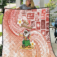 Hawaii Mele Kalikimaka Quilt Hula Santa Retro Style Red - Polynesian Pride