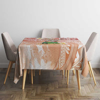 Hawaii Mele Kalikimaka Tablecloth Hula Santa Retro Style Red - Polynesian Pride