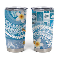 Hawaii Mele Kalikimaka Tumbler Cup Hula Santa Retro Style Blue - Polynesian Pride