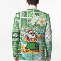 Hawaii Mele Kalikimaka Blazer Hula Santa Retro Style Green - Polynesian Pride