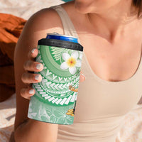 Hawaii Mele Kalikimaka 4 in 1 Can Cooler Tumbler Hula Santa Retro Style Green - Polynesian Pride