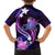 Galaxy Polynesian Pattern With Tropical Flowers Family Matching Short Sleeve Bodycon Dress and Hawaiian Shirt LT05 - Polynesian Pride