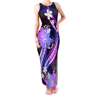 Galaxy Polynesian Pattern With Tropical Flowers Family Matching Tank Maxi Dress and Hawaiian Shirt LT05 Mom's Dress Galaxy - Polynesian Pride