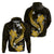 Gold Polynesian Pattern With Tropical Flowers Hoodie LT05 - Polynesian Pride