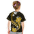 Gold Polynesian Pattern With Tropical Flowers Kid T Shirt LT05 - Polynesian Pride