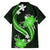 Green Polynesian Pattern With Tropical Flowers Family Matching Puletasi Dress and Hawaiian Shirt LT05 - Polynesian Pride