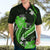 Green Polynesian Pattern With Tropical Flowers Hawaiian Shirt LT05 - Polynesian Pride