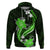 Green Polynesian Pattern With Tropical Flowers Hoodie LT05 Pullover Hoodie Green - Polynesian Pride