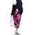 Pink Polynesian Pattern With Tropical Flowers Family Matching Off Shoulder Long Sleeve Dress and Hawaiian Shirt LT05 - Polynesian Pride