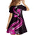 Pink Polynesian Pattern With Tropical Flowers Family Matching Short Sleeve Bodycon Dress and Hawaiian Shirt LT05 - Polynesian Pride