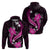 Pink Polynesian Pattern With Tropical Flowers Hoodie LT05 - Polynesian Pride