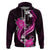 Pink Polynesian Pattern With Tropical Flowers Hoodie LT05 - Polynesian Pride