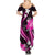 Pink Polynesian Pattern With Tropical Flowers Summer Maxi Dress LT05 - Polynesian Pride