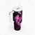 Pink Polynesian Pattern With Tropical Flowers Tumbler With Handle