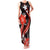 Red Polynesian Pattern With Tropical Flowers Family Matching Tank Maxi Dress and Hawaiian Shirt LT05 Mom's Dress Red - Polynesian Pride