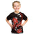 Red Polynesian Pattern With Tropical Flowers Kid T Shirt LT05 Red - Polynesian Pride