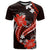 Red Polynesian Pattern With Tropical Flowers T Shirt LT05 Red - Polynesian Pride