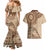 Samoa Siapo Pattern Simple Style Couples Matching Mermaid Dress and Hawaiian Shirt LT05 - Polynesian Pride