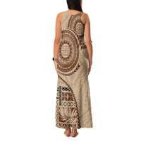 Samoa Siapo Pattern Simple Style Family Matching Tank Maxi Dress and Hawaiian Shirt LT05 - Polynesian Pride