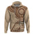 Samoa Siapo Pattern Simple Style Hoodie LT05 Brown - Polynesian Pride