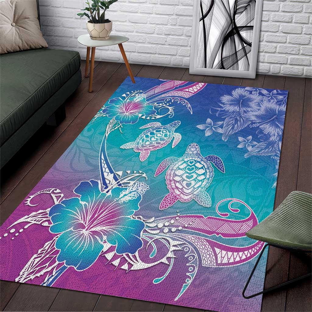 Polynesia Sea Turtle Couple Area Rug Love Is Life